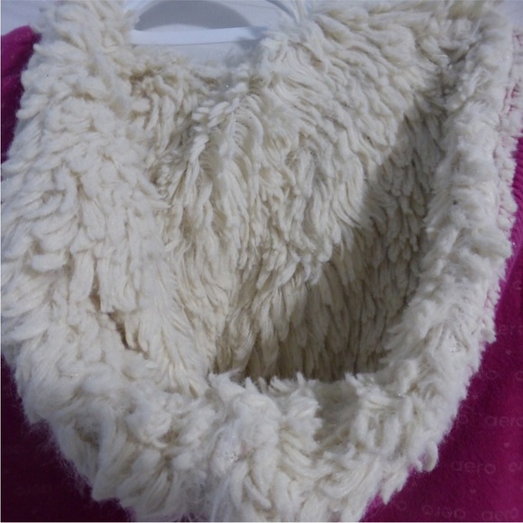AEROPOSTALE | Pink Warm Zip Up Hoodie With Faux Sherpa | XS - Picture 7 of 8